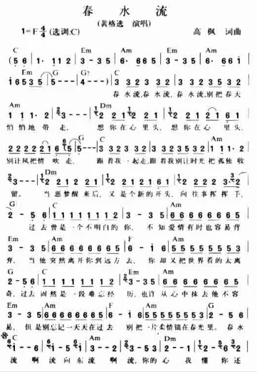 流行歌曲简谱有哪些?吉他简谱流行歌曲-第4张图片-波音达百科