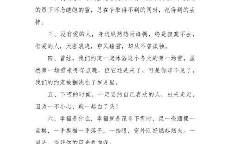 感受雪景的心情短语-第1张图片-波音达百科