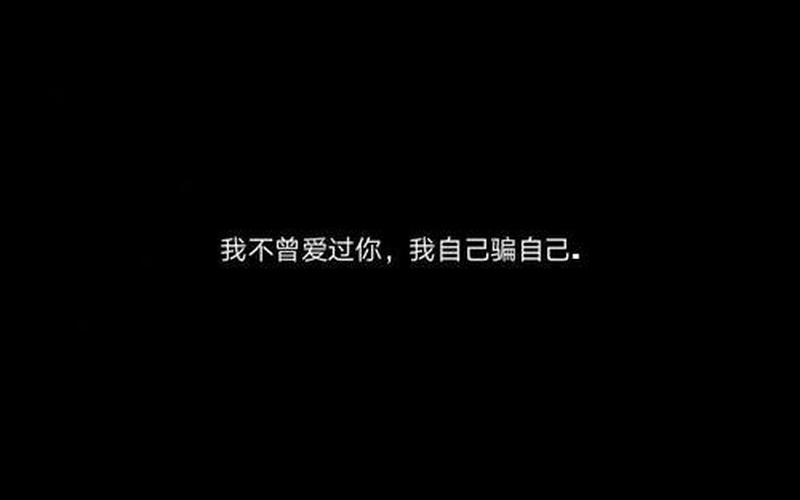 我不曾爱过你 我自己骗自己-第1张图片-波音达百科