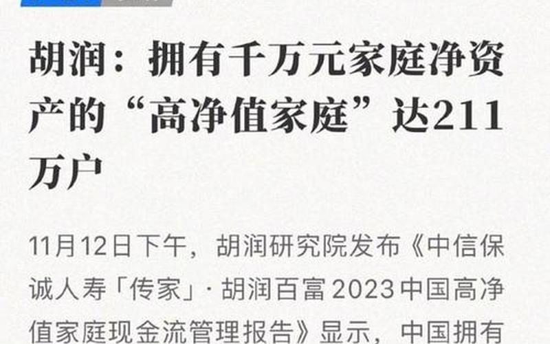 中国千万资产家庭达206万户-第1张图片-波音达百科