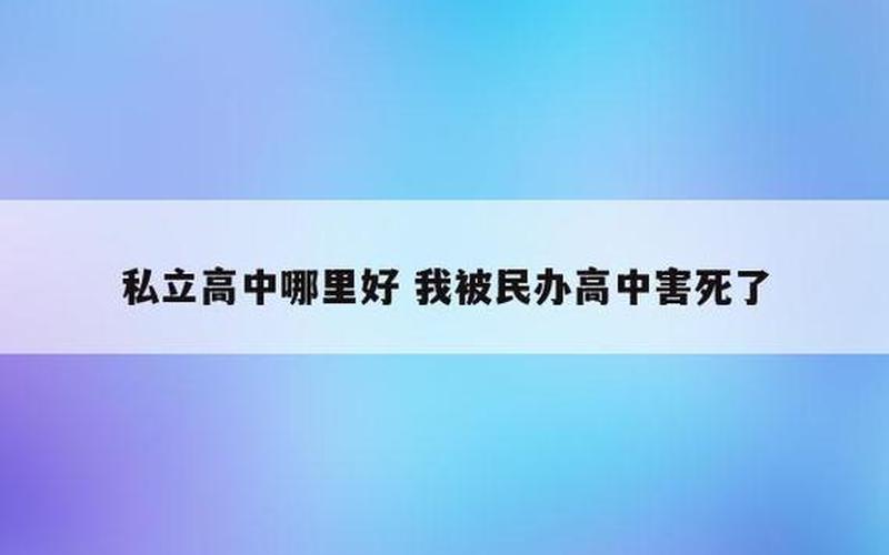 我被民办高中害死了-第1张图片-波音达百科