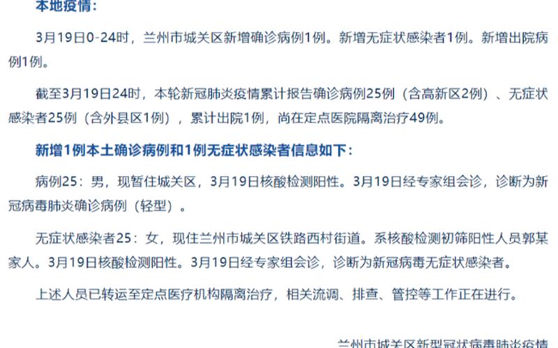 兰州疫情最新通报-第1张图片-波音达百科