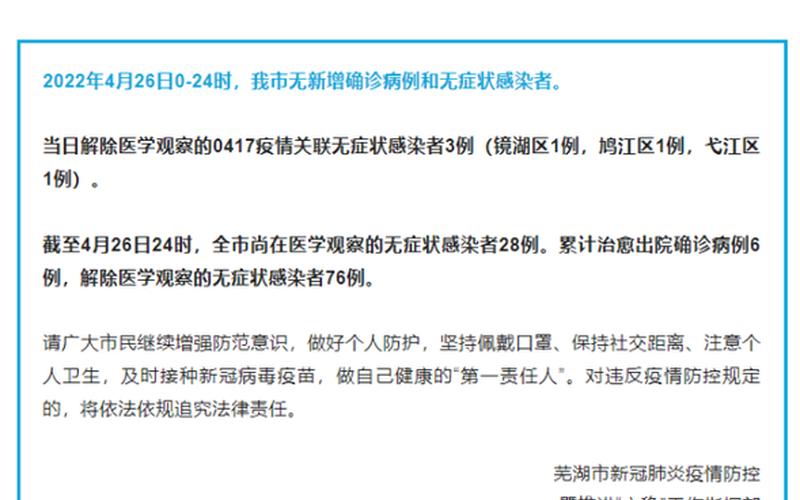 芜湖疫情最新数据消息-第1张图片-波音达百科