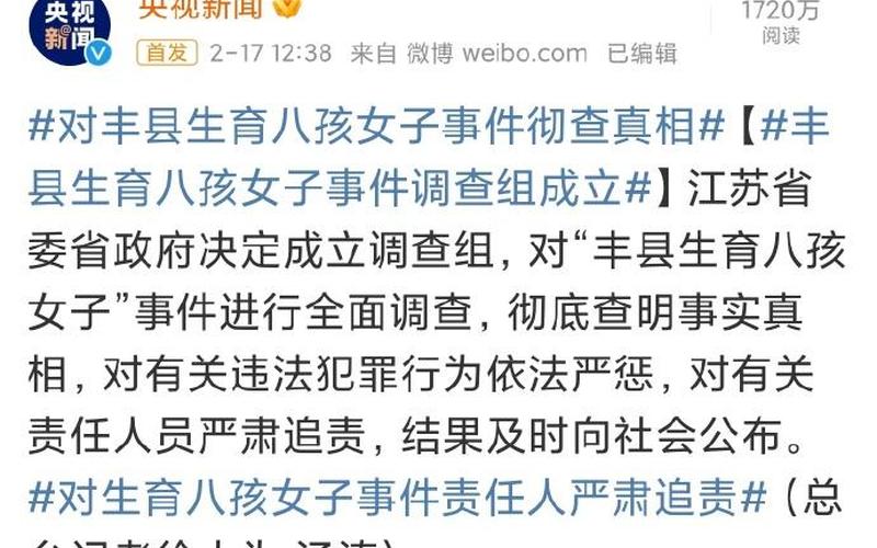丰县生育八孩女子事件调查结果公布-第1张图片-波音达百科