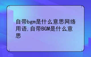 bgm *** 语什么意思