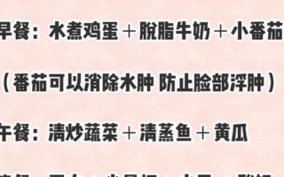 减肥食谱一月瘦10斤