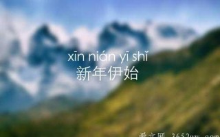 新年伊始是啥意思