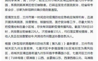 甘肃兰州疫情最新情况