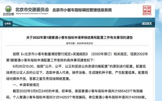 北京小汽车摇号官网