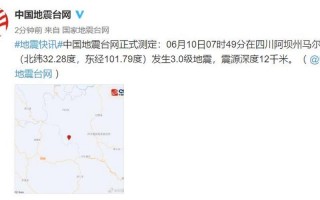 20分钟前四川刚刚发生地震