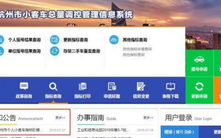 杭州小汽车摇号网站