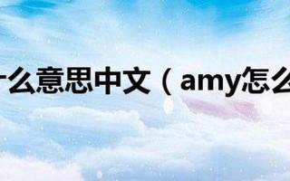 amy是什么意思中文