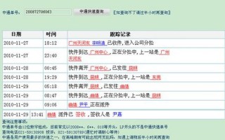 中通快运官网查单号