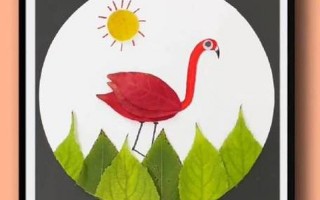 漂亮又简单的树叶贴画