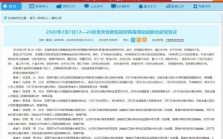 贵州疫情最新数据消息