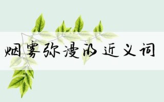 弥漫的近义词是什么