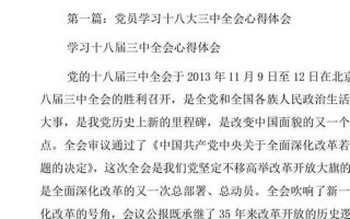 十八届三中全会感想