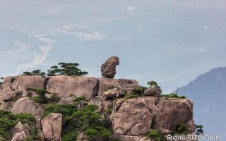 黄山奇石狮子抢球