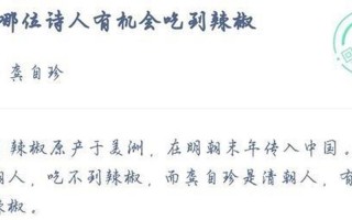 下列哪位诗人能吃到辣椒