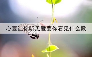 心要让你听见爱要让你看见