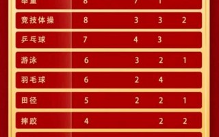 本届奥运会中国代表团金牌总数