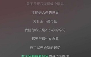 有天睡醒看到我的身边没有你