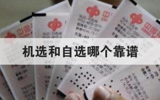 机选和自选哪个靠谱