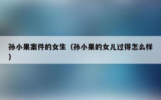 孙小果打的女孩怎么样了