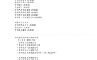 四个正部级央企是哪四大企业