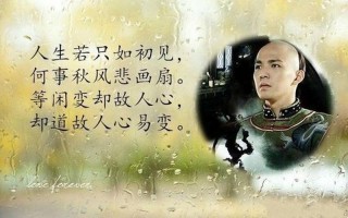 人生若只如初见当时只道是寻常