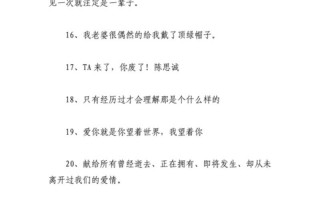 爱情故事经典台词