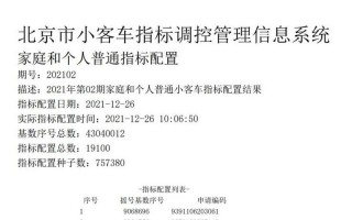北京摇号查询小客车摇号官网