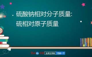 *** 钠的相对分子质量