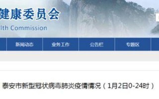 山东泰安最新疫情