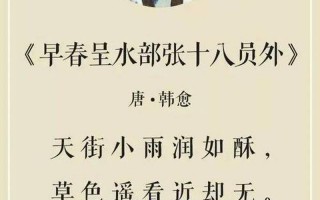 早春呈水部张十八员外古诗的意思翻译